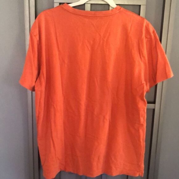 Polo Ralph Lauren, orange V-neck T-shirt size M - Picture 3 of 4